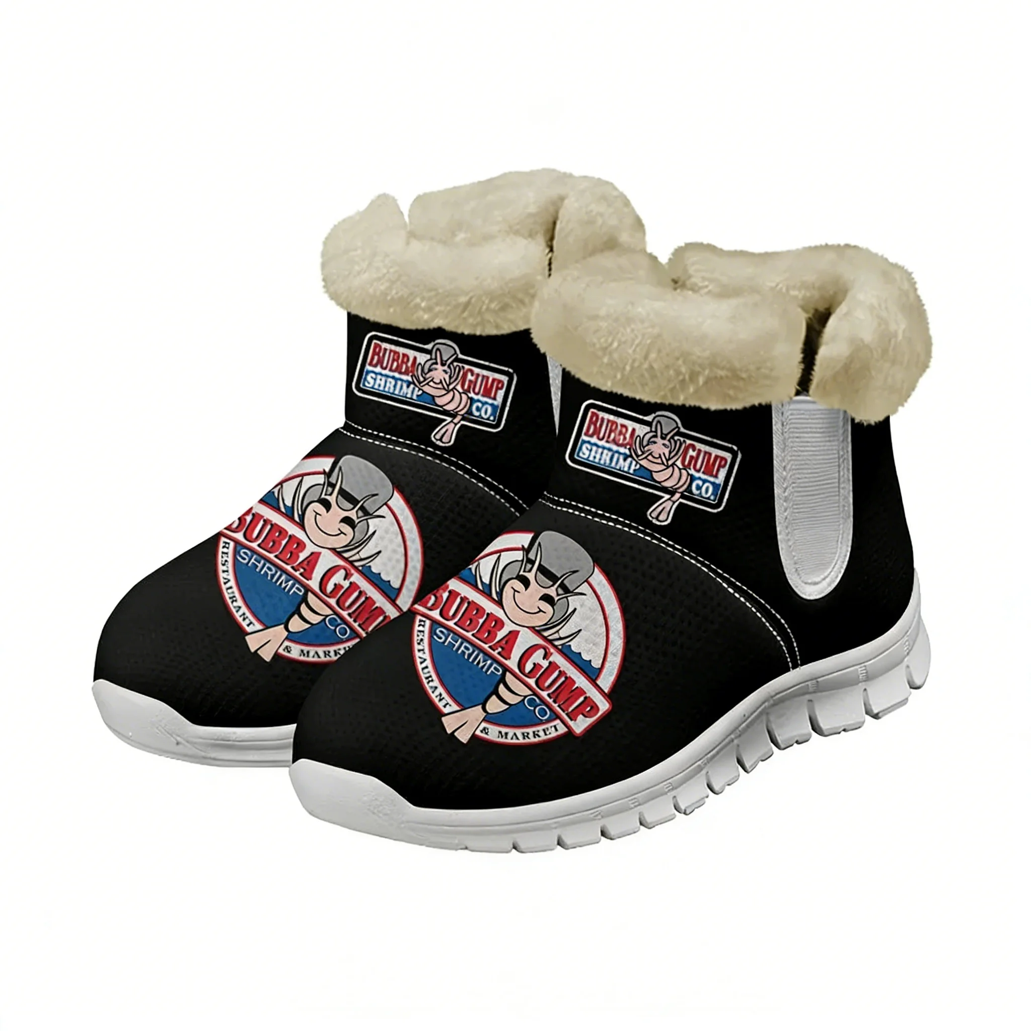 Фото Зимние ботинки Retro1994 Bubba Gump Shrimp для мужчин, женщин и подростков, сохраняющие тепло, повседневные зимние ботинки для активного отдыха, легкие спортивные ботинки №1