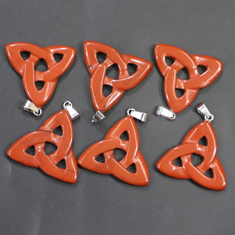 

Натуральный Радужный камень, ажурные треугольные подвески, подвески, религиозные подвески для ожерелья, ювелирные изделия, 6 шт., оптовая пр...