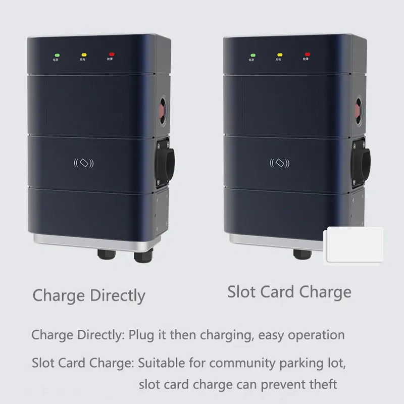 

New energy 220V 7kw AC 32a gbt ev electric car charging station typ2 typ1 adapter wallbox