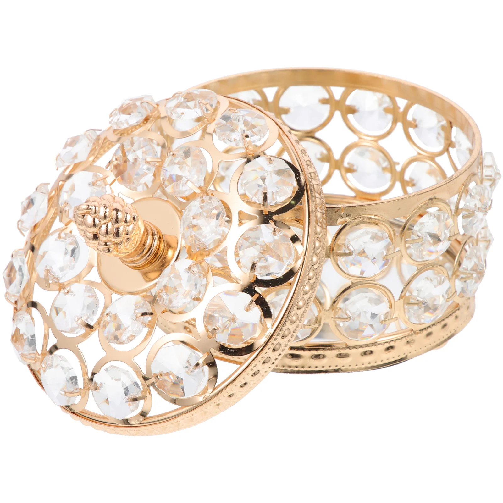 

Box Jewelry Organizer Trinket Keepsake Storage Treasure Case Crystal Smalldecorative Necklace Ring Decorearring Lids Boxes