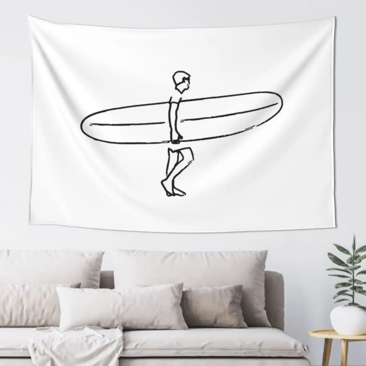 Гобелен для стен &quotЭскиз серфера&quot полиэстер