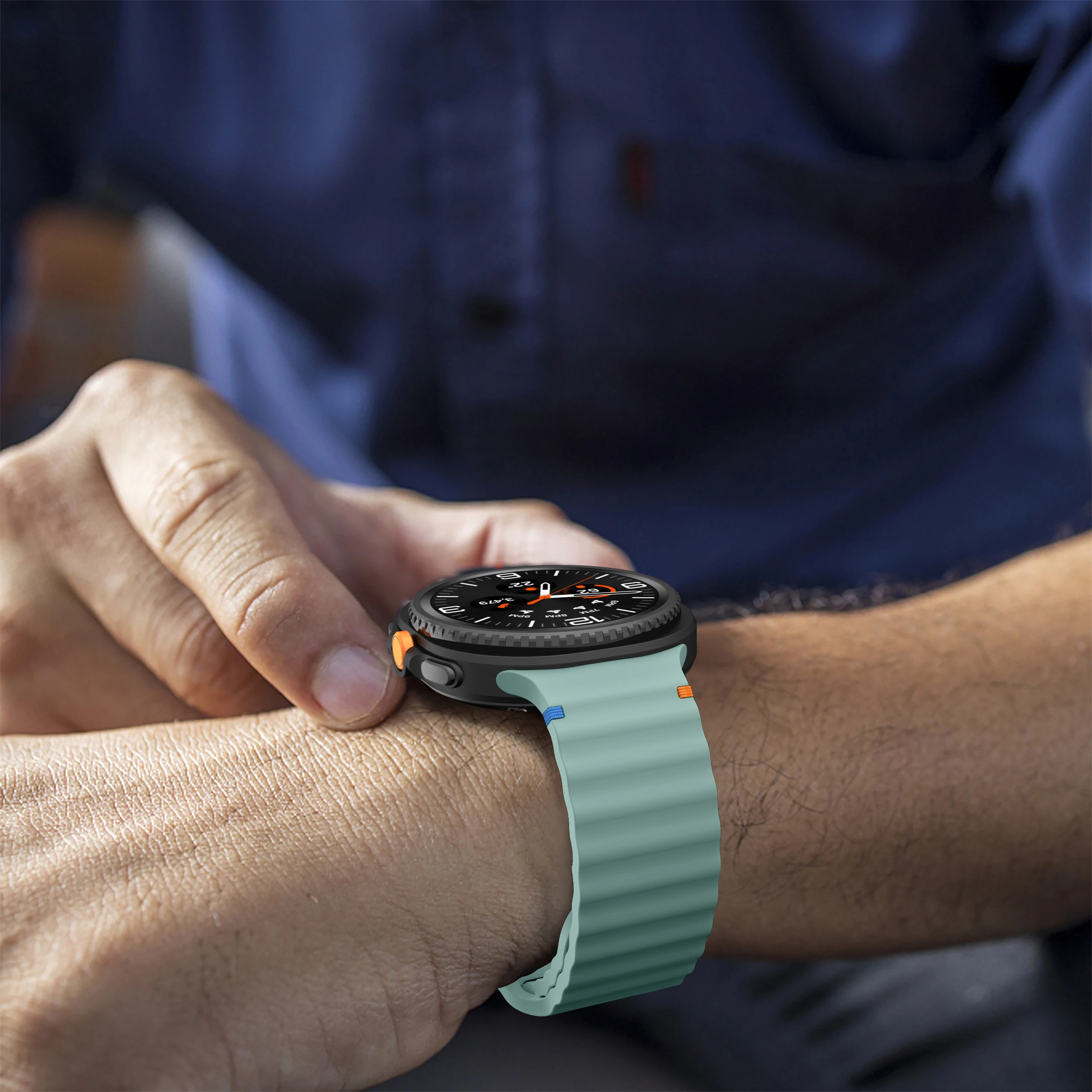 Оригинальный ремешок для Samsung Galaxy Watch 8, ремешок 44 мм, 40 мм, спортивный силиконовый браслет без зазоров, correa Galaxy Watch8 8, классические ремешки (art.: 3920d00dceccf) - 3920d00dceccf