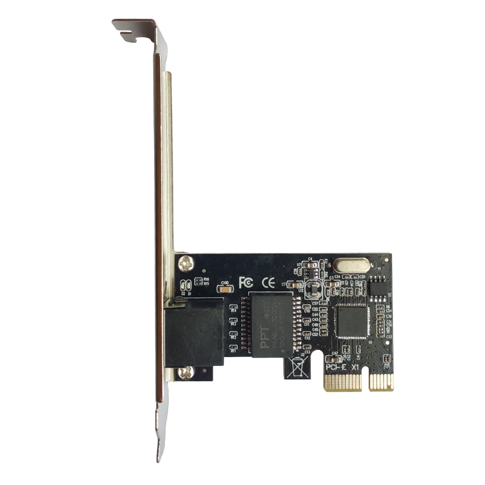 

Сетевая карта Gigabit Ethernet, PCI Express, 10 Мбит/с, 100 Мбит/с, RJ45, без драйвер преобразователя, для ПК