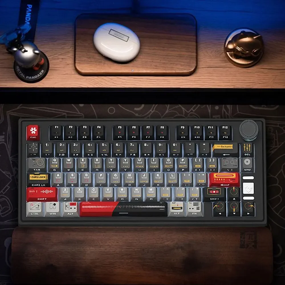 Механическая клавиатура с 132 клавишами боковыми буквами высотой вишни PBT