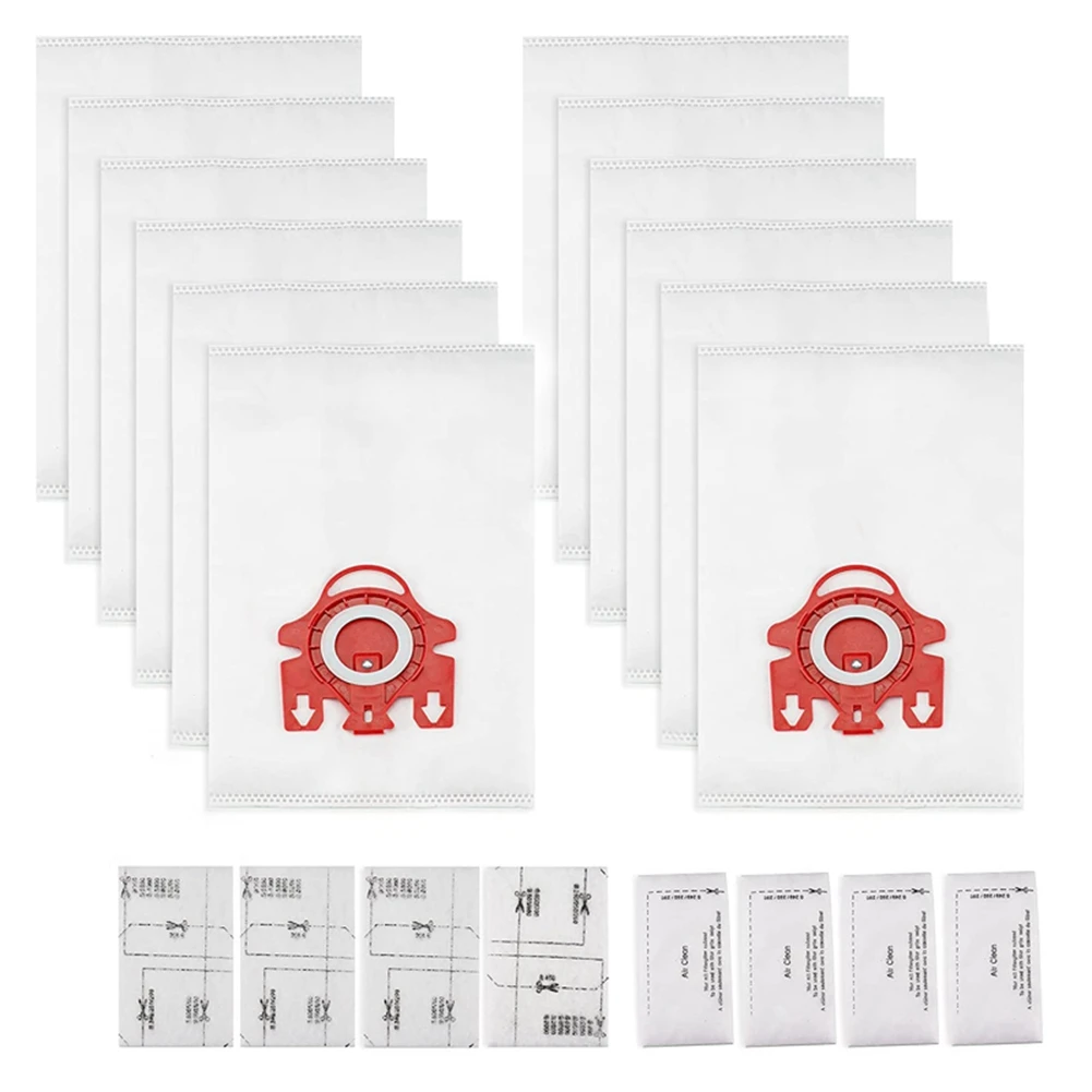 

3D Airclean Dust Bags Replacement for Miele FJM Vacuum Cleaner with Motor Protection Filters 3 AirClean Filters