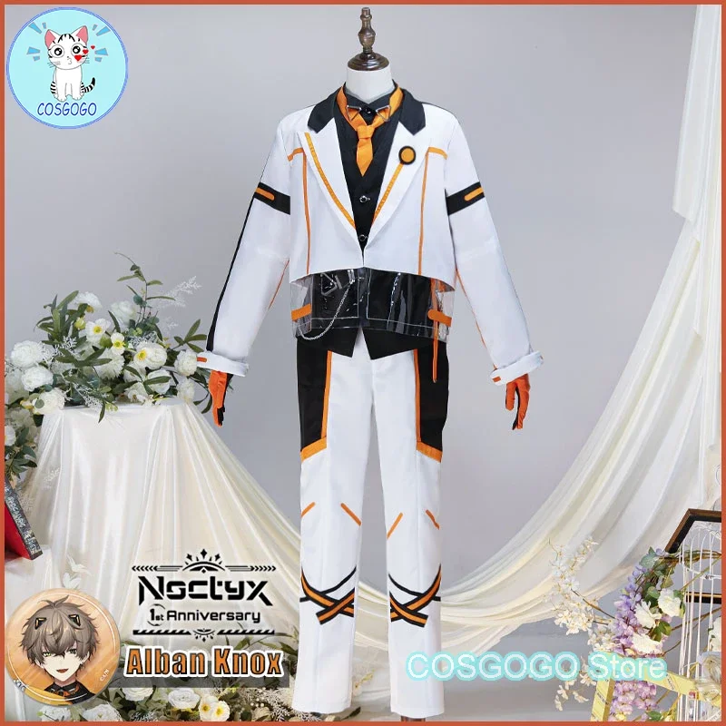 NIJISANJI Vtuber Alban Knox 1st Косплей Костюм Noctyx 1 юбилей Хэллоуин наряды мужской новый
