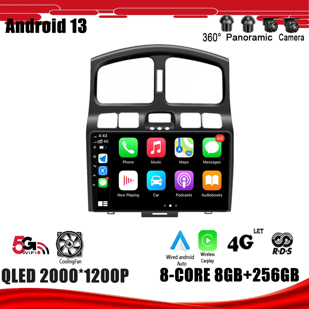 

Автомобильный мультимедийный плеер, автомагнитола на Android 13, с GPS, DSP, Carplay, Wi-Fi, для Hyundai Classic Santa Fe 2005 - 2015
