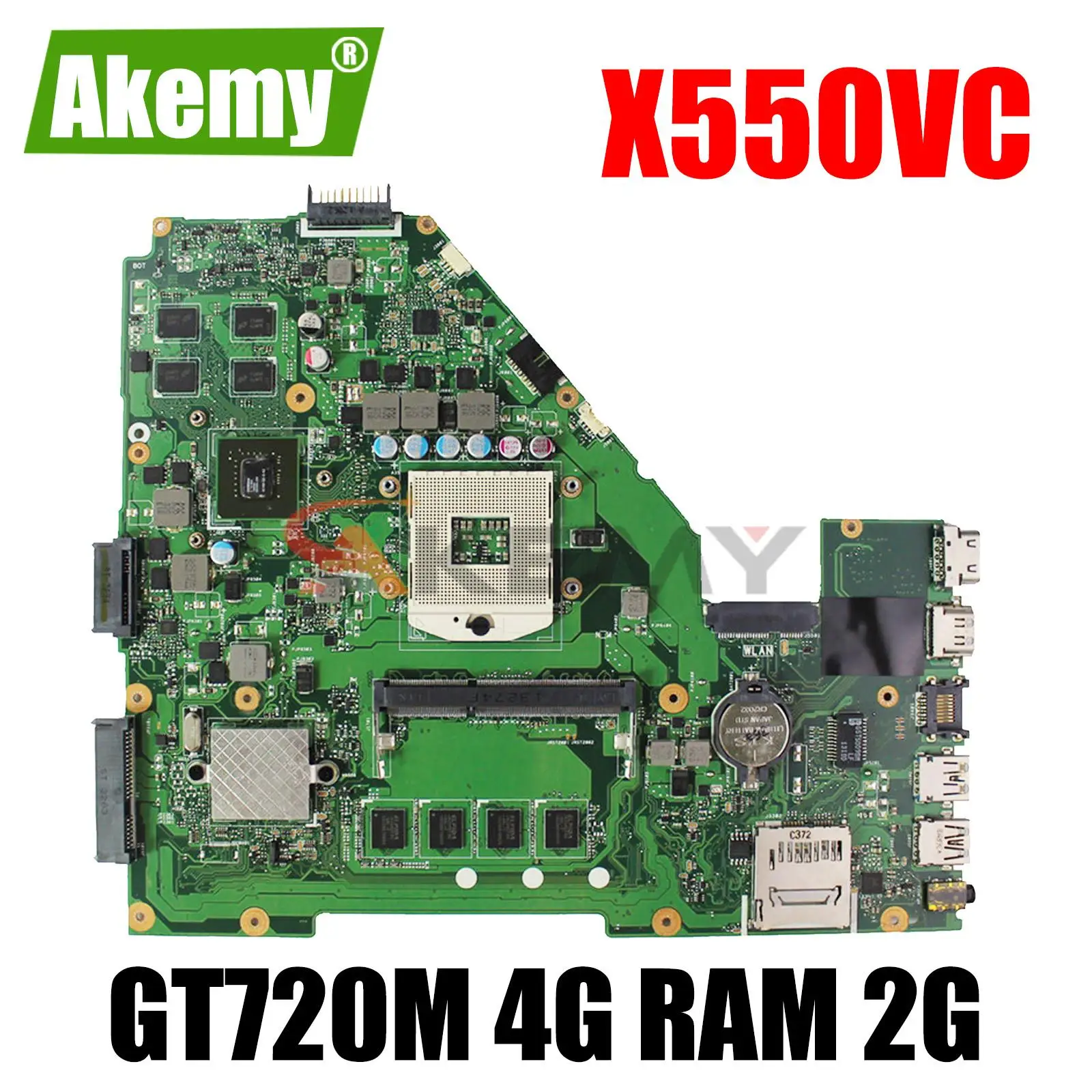 

X550VC для ASUS X550VC X550CC X550V R510V материнская плата для ноутбука NVidia GeForce GT720M 4 Гб ОЗУ 2 Гб видеокарта PGA989 тест
