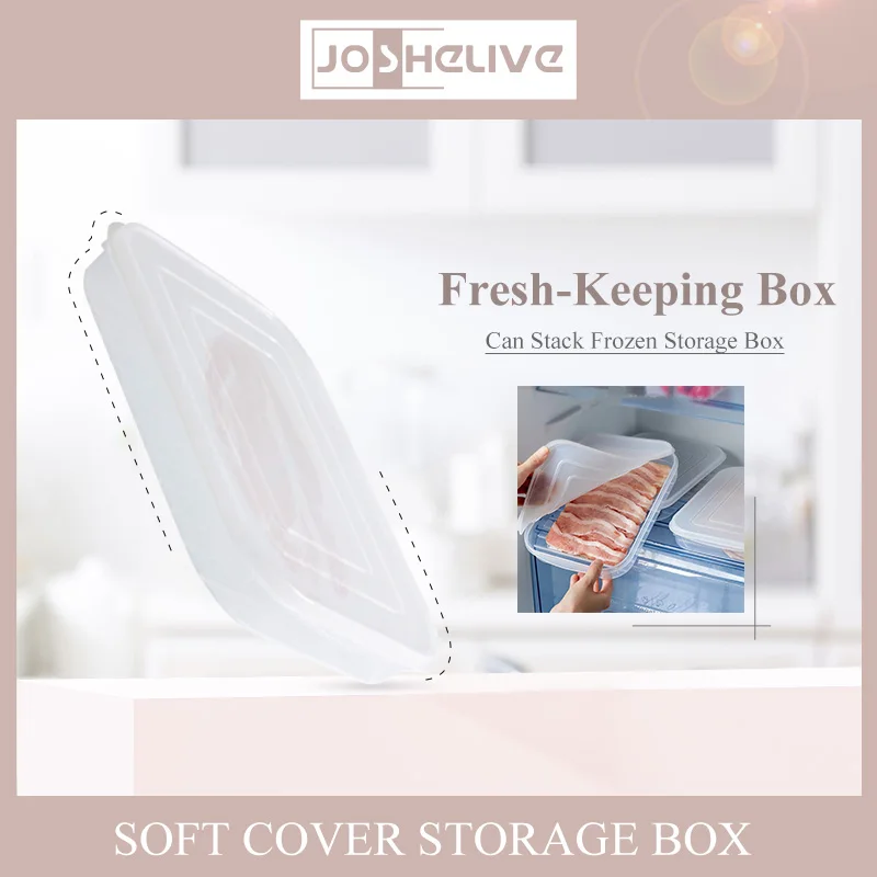 

Transparent Storage Box PE Fresh-keeping Box Refrigerator Vegetables Box Seafood Fish Frozen Preservation Kitchen Accessories