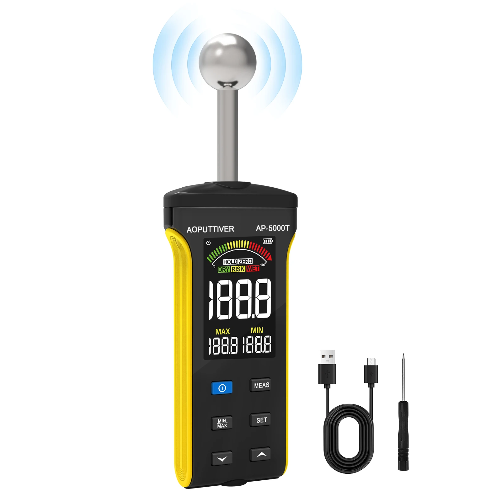 

HoldPeak Бесконтактный измеритель влажности для дерева