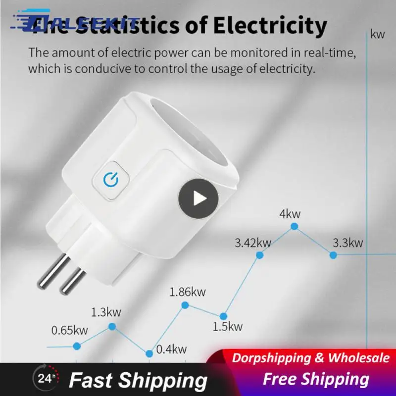 

With Power Monitoring Smart Socket 20a Eu Smart Plug Wireless Remote Tuya Adapter Socket Smart Home Zigbee Smart Plug Tuya Smart
