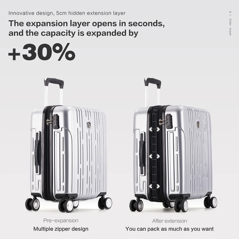 OIWAS Travel Suitcase Travel Bag 20/24/26/28 Inch Carry On Hand Luggage Rolling Wheel with USB Port for Men Women Small Suitcase