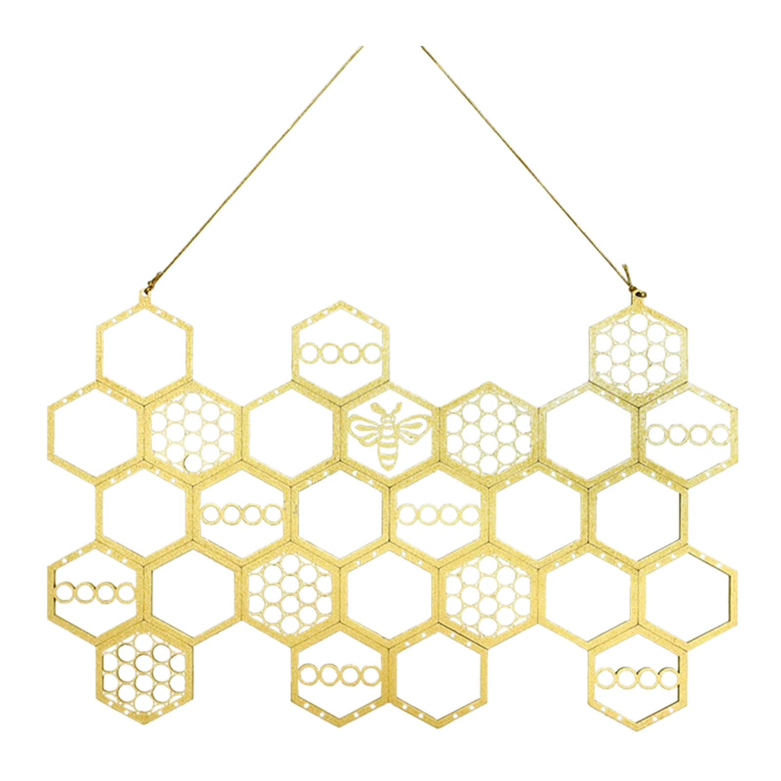 

Jewelry Organizer Rack Lightweight Universal Earring Display Stand Gift Bathroom Portable Bedroom Wood Honeycomb Shape Fashion