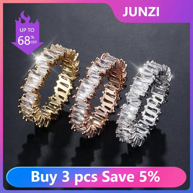 

Luxury White Color Irregular Zircon Rings for Women Eternity Promise CZ Crystal Wedding Ring Engagement Jewelry Anniversary Gift