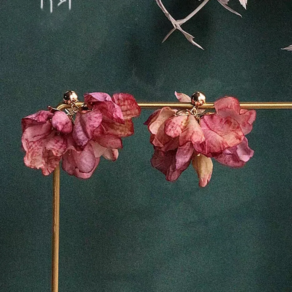 Винтажные Цветочные висячие серьги YEEVAA ручной работы для женщин и девочек модные