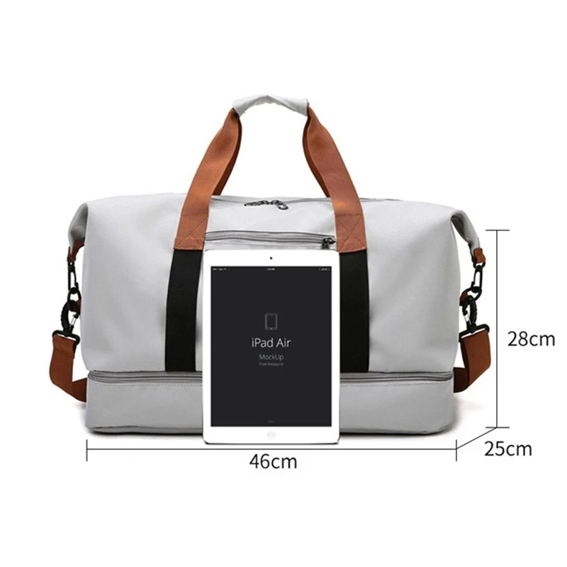 Travel Bag Sport Woman Large Capacity Men's Gym Sports Boston Bag Waterproof Shoulder Weekend Voyage Female Dry And Wet laggage