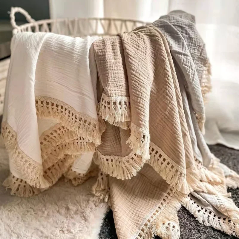 

Newborn Muslin Cotton Swaddle Blankets Baby Swaddle Wrap Infant Sleeping Quilt Bed Cover Baby Blankets Bedding