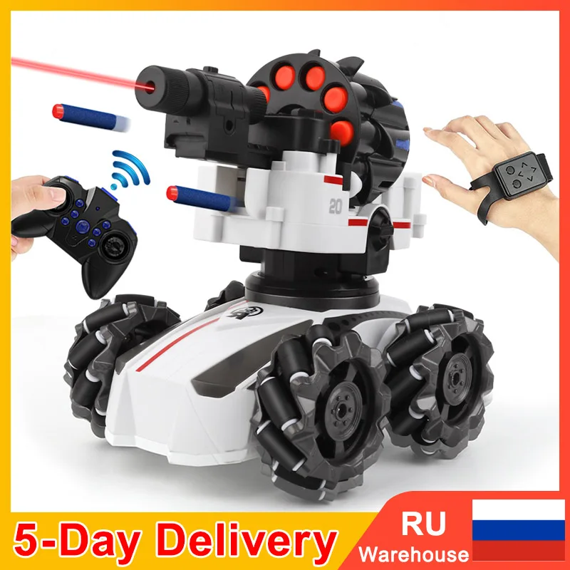 

RC Tank Toy Launching Soft Bullets Electric Tanks Remote Control Car Gesture Controlled Soft Bomb Armored Car Toys for Boys Gift