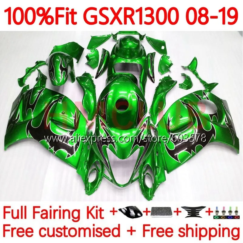 

Инъекция для SUZUKI Hayabusa GSXR1300 GSXR 1300 CC GSXR-1300 08 09 10 green Flame 11 12 13 14 15 16 17 18 19 обтекатель 106No.90