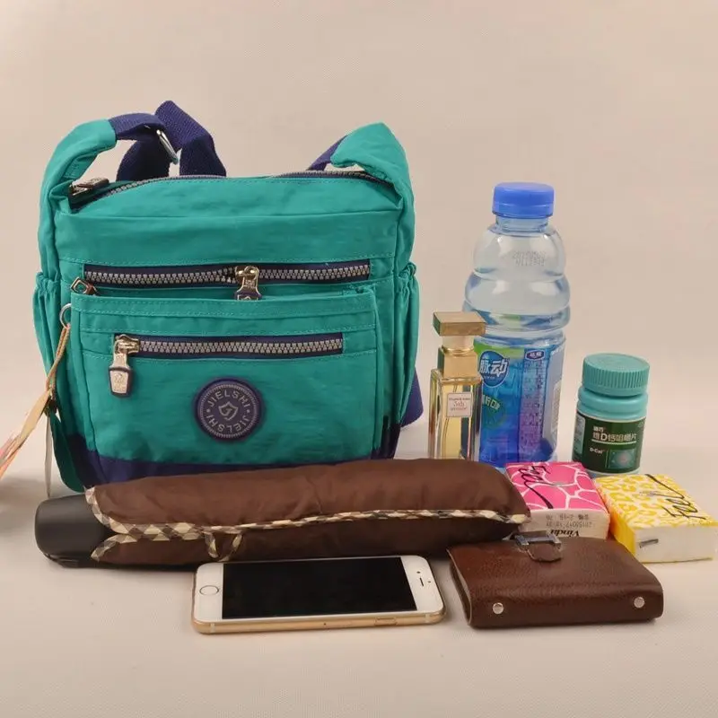 2023 New Fashion One Shoulder Crossbody Women Bag Colored Oxford Cloth Bag Waterproof Nylon Light Fashion Mom Travel Bag