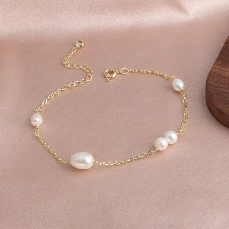 Minar модные браслеты из натурального пресноводного жемчуга с бисером для женщин