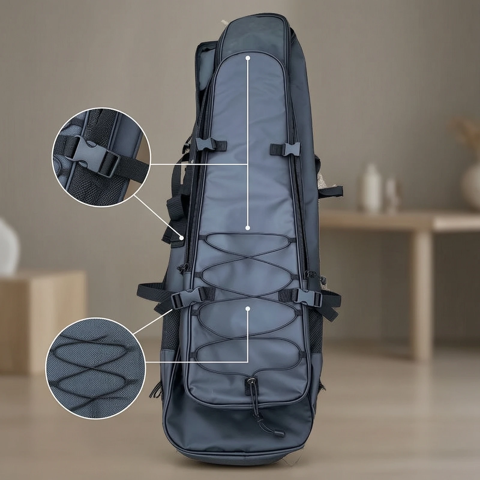 Фото Сумка для длинных ласт Long Fin Gear Bag: облегченная, износостойкая, для фридайвинга, подводной охоты, поездок на лодке №3