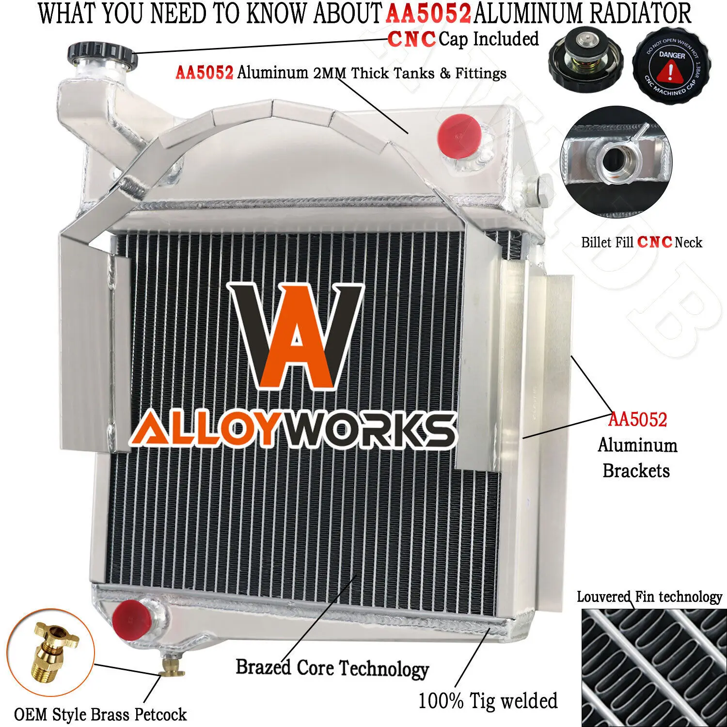 

Aluminum 3 Row Radiator For 1960-67 Austin Healey Sprite-AH / MG Midget-MG L4 MT
