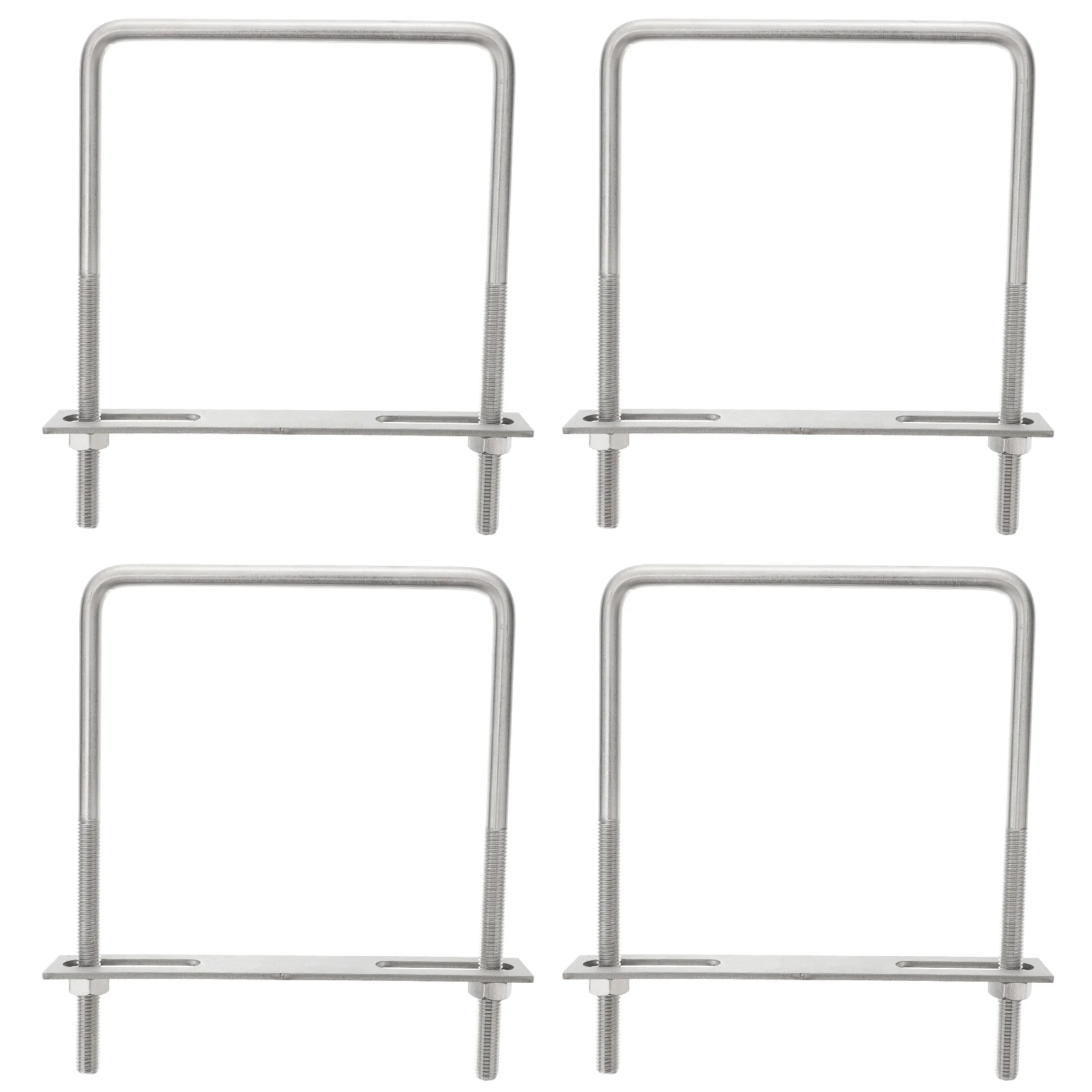 

4 Pcs Square Clamp Shape Bolts Stainless Boat Trailer Shaped Tubes Hardwares Steel