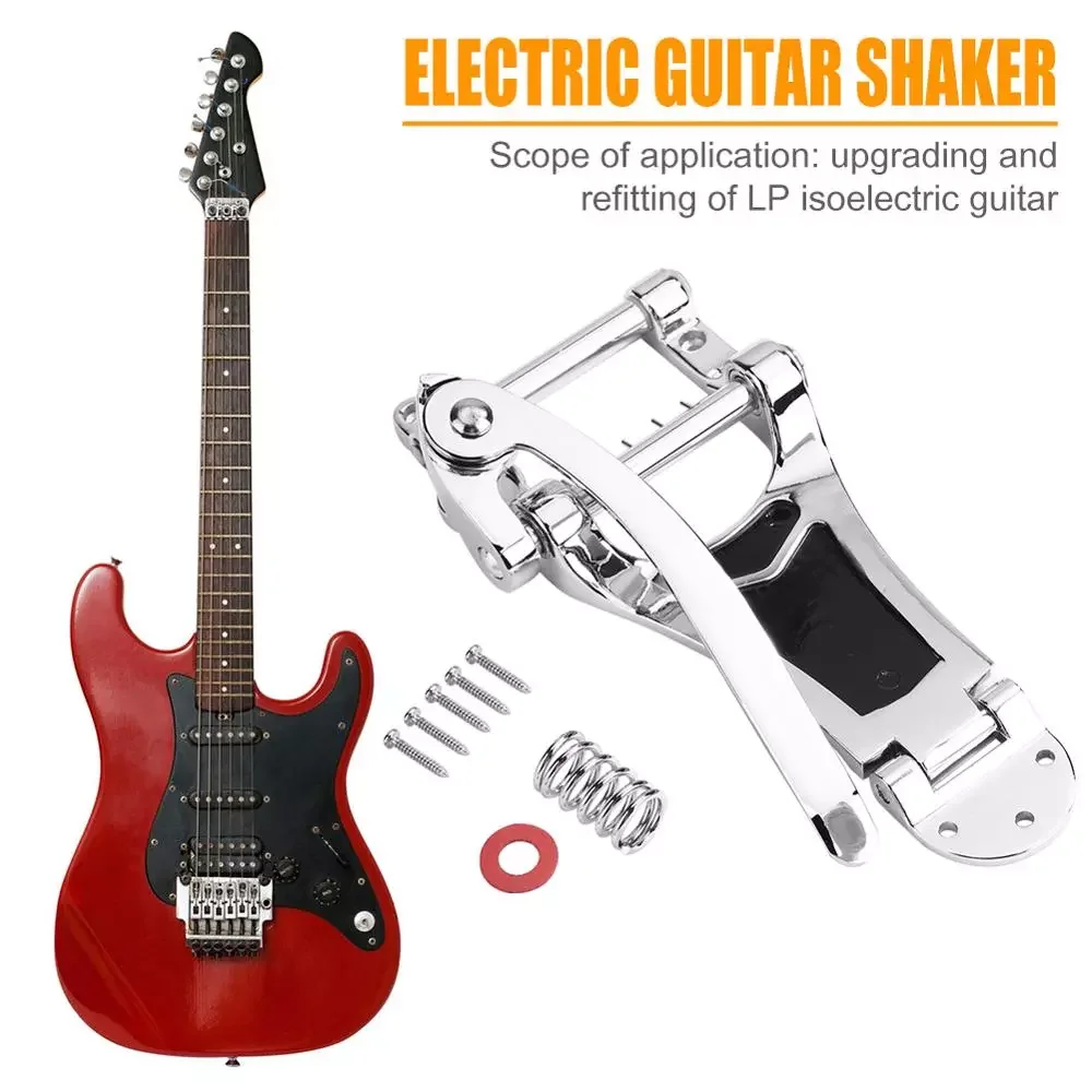 

Electric Guitar Vibrato Replacement Parts Tremolo Tailpiece Bridge Excellent Alloys Gold Silver and Black Crank Bar