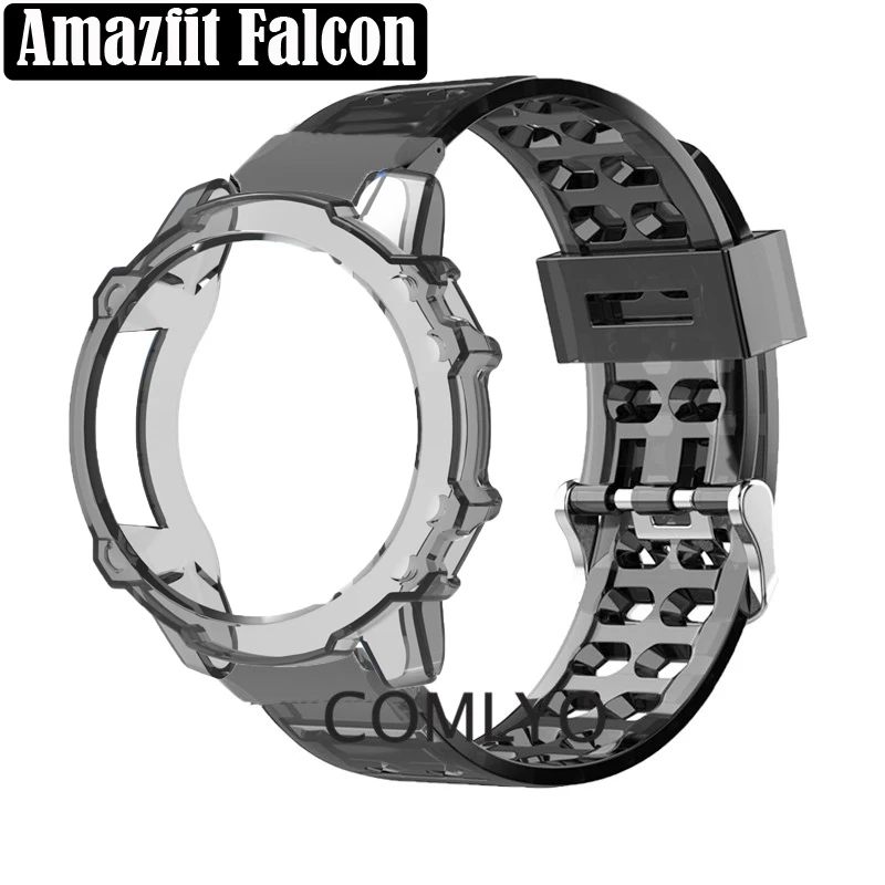 

Ремешок для смарт-часов Amazfit Falcon, прозрачный браслет из ТПУ, мягкий защитный бампер