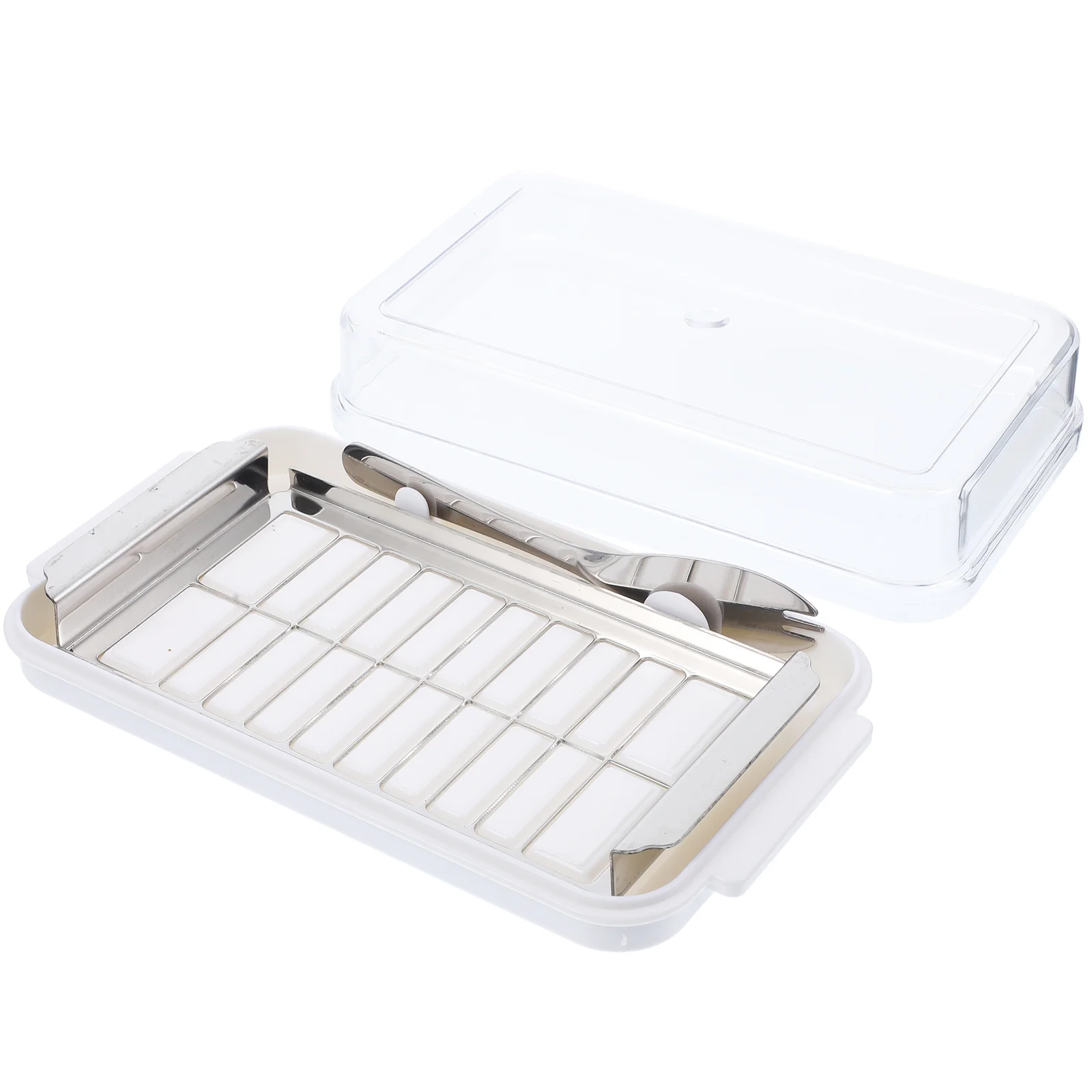 

Butter Cutlery Snacking Cheese Fresh Box Butter Cutting Container Plastic Butter Box Clear Container Lid