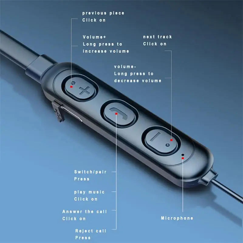 Беспроводные Bluetooth-наушники с подвесной шеей спортивная водонепроницаемая
