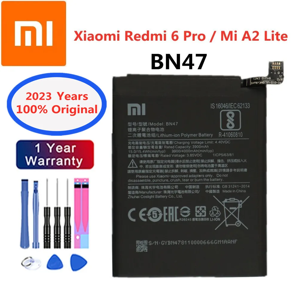 

Аккумулятор BN47 для Xiaomi Redmi 6 Pro/6Pro/Xiaomi Mi A2 Lite, 2023 мАч
