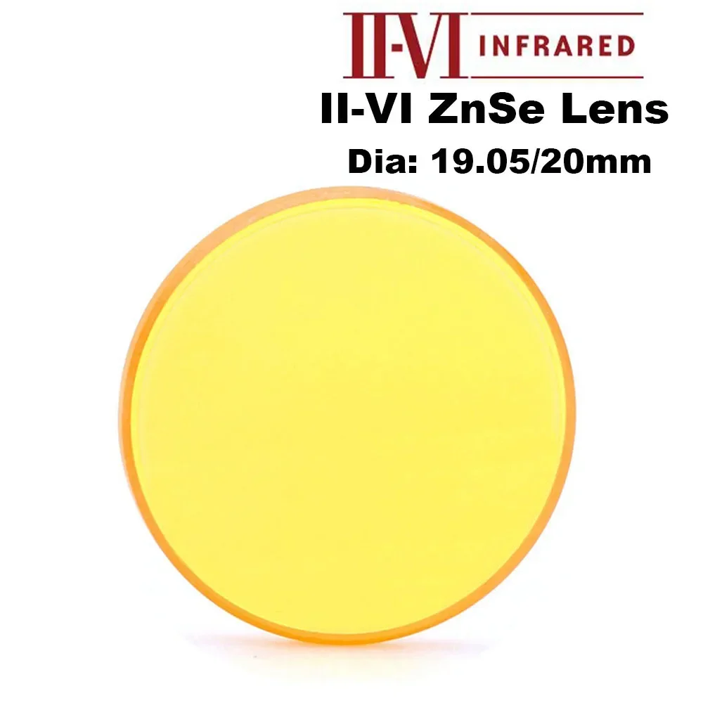 Фокусная линза QDLASER II-VI USA CVD ZnSe диаметром 19 05/20 мм FL 38 1 50 8 63 5 101 6 2-4 "для CO2 лазерной