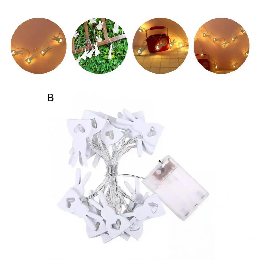 

Водонепроницаемая Изысканная светодиодная подвесная гирлянда в виде пасхального кролика с надписью Love, Экологически чистая многоразовая ...