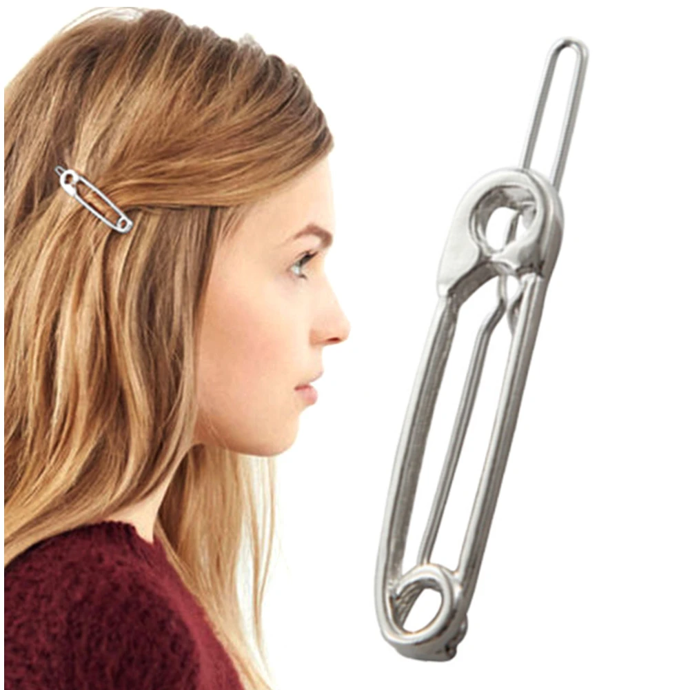 

5Pcs Barrette Fashion Simple Pin-shaped Hair Pin Silver Clip Hairpin Stick Paperclip Headwear Hairpin Jewelry Accessory Gifts