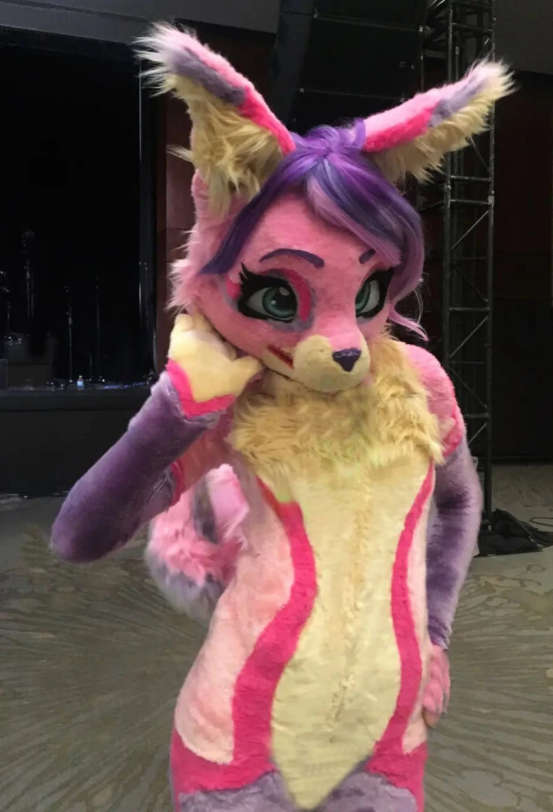 Длинный мех хаски собака костюм лисы-маскота Fursuit Хэллоуин косплей сценические