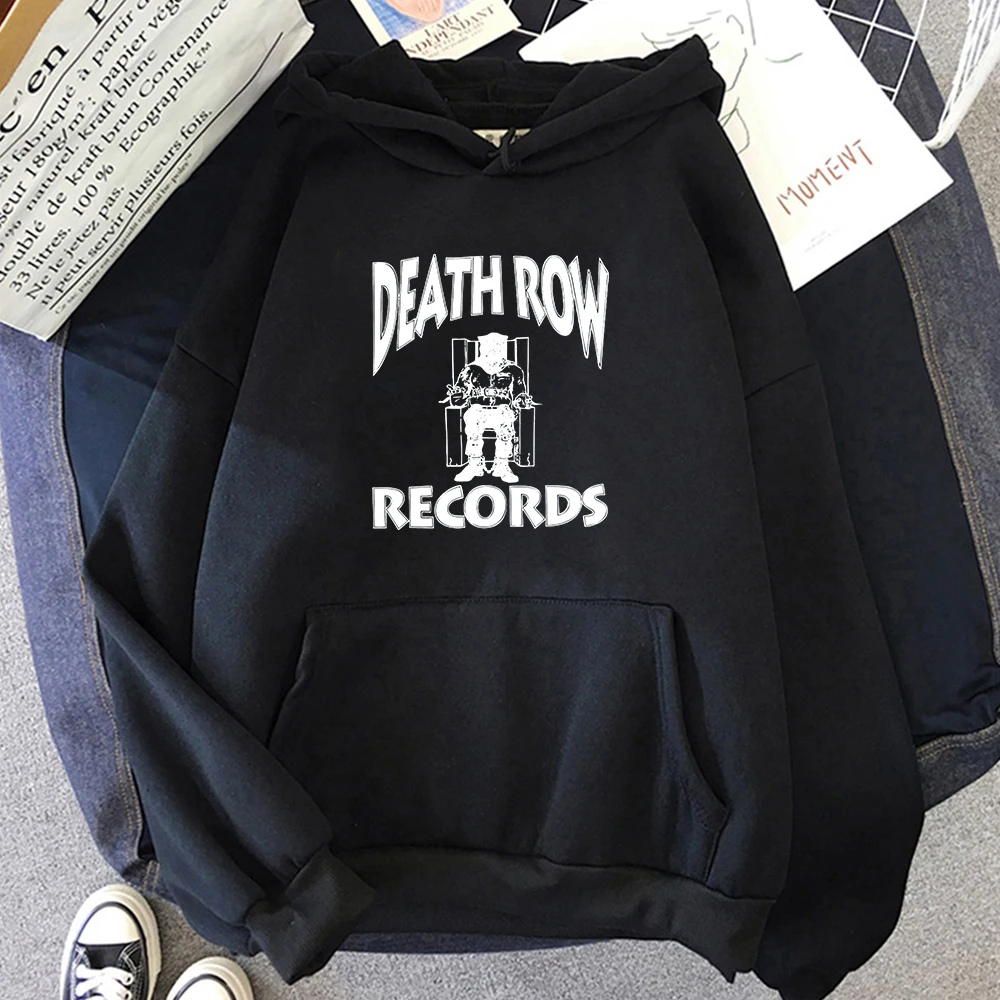 DEATH ROW RECORDS Hoodie Men's High Quality Aesthetic Pattern Hoodie Hip Hop Sports Pullover Boys' Outdoor Coat Trendy Tops