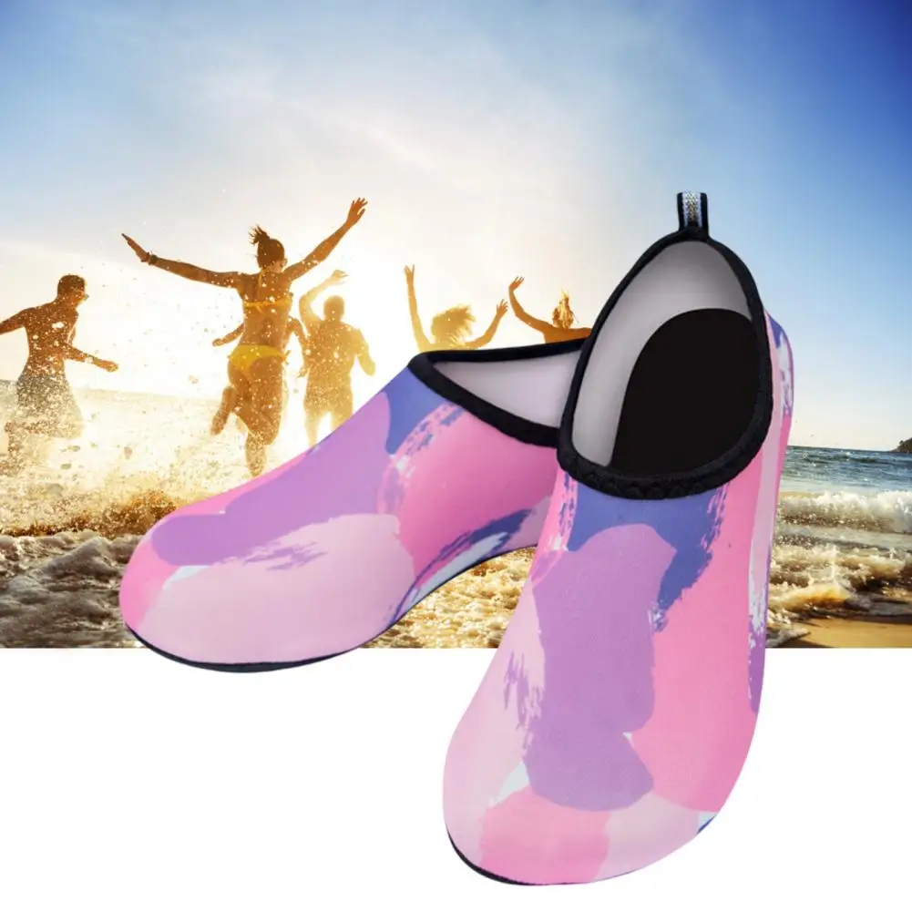 

1 Pair Swimming Socks Non-slip High Stretchy Water-resistant Men Women Barefoot Aqua Beach Shoes for Water Sports Water Shoes