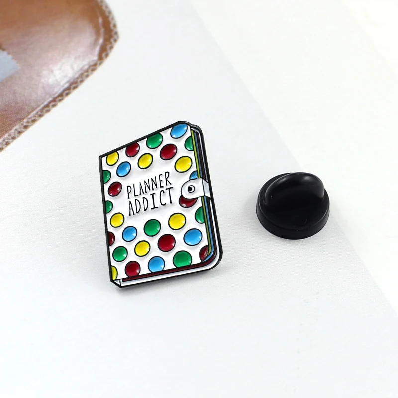 Кисть-карандаш брошь красочный DAMN FINE пирог кофе пицца книга цветок эмалированные