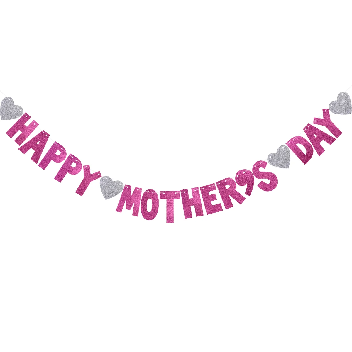 

1Pc Bunting Banner HAPPY Mother's Day OUNONA Burlap Banner Flag for Home Decor Mother's Day Party