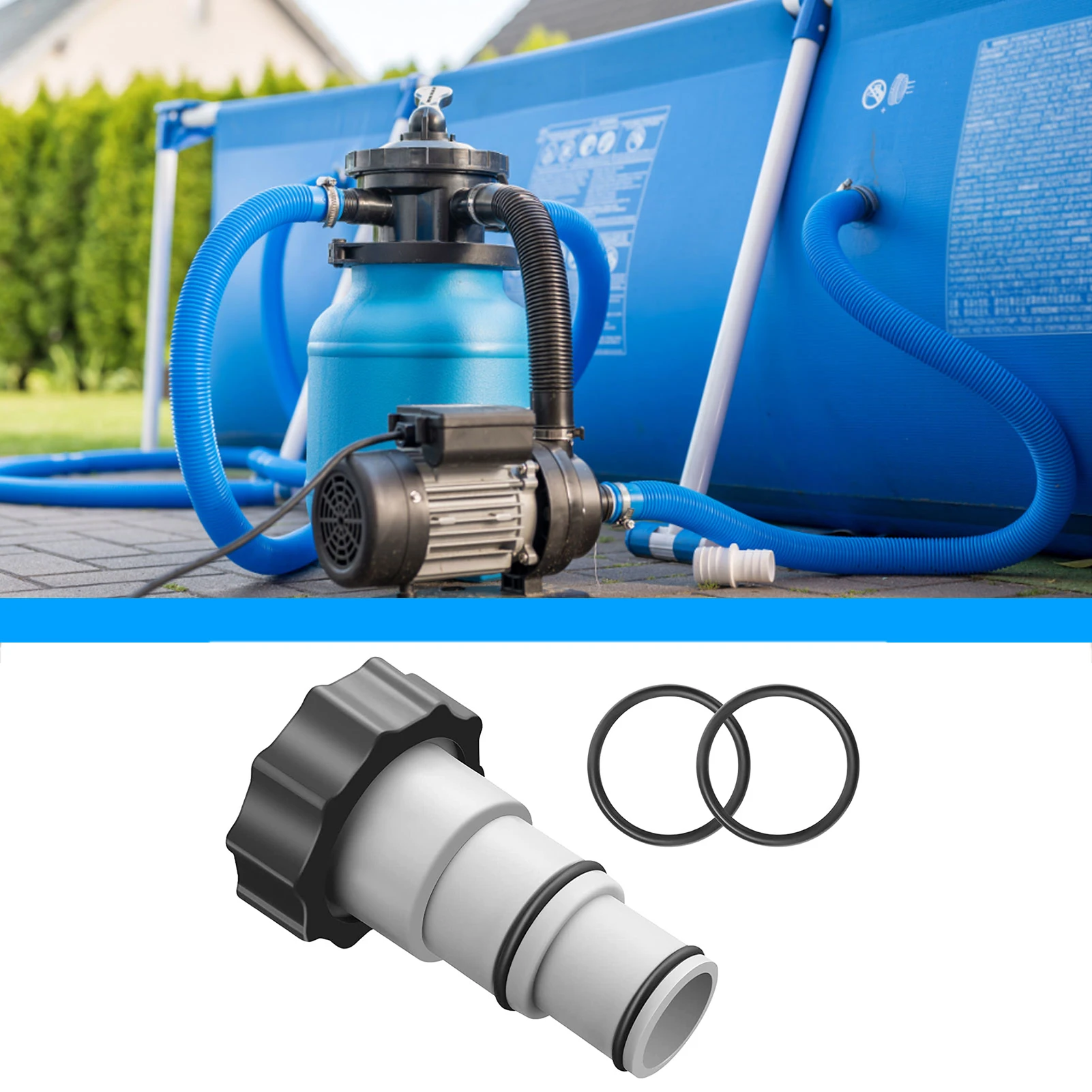 

Replacement Hose Adapter A With Collar For Threaded Connection Pumps Pool Hose Adapter To Plunger Valve Drain Adapter For Above