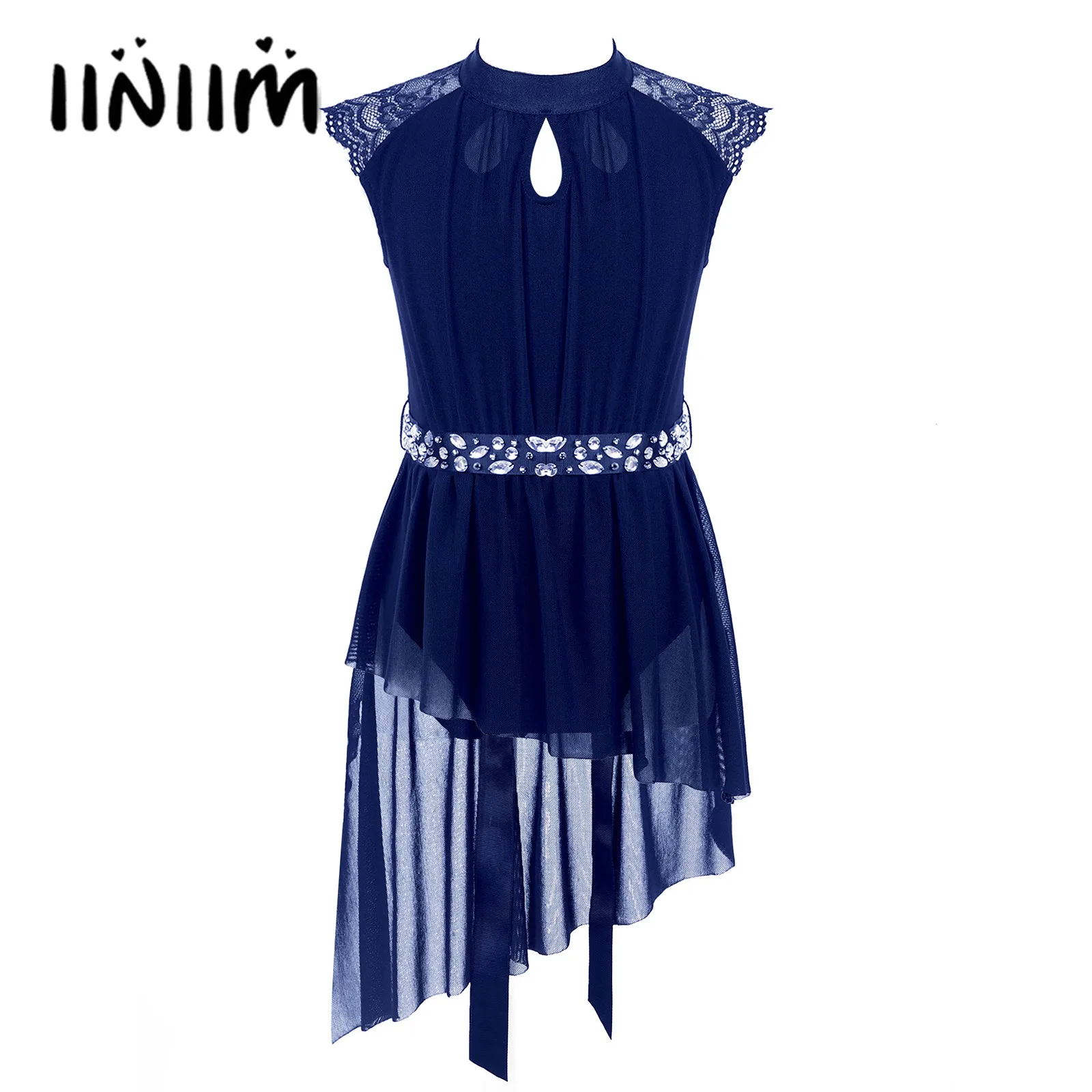 

Детское платье балерины для девочек с поясом на талии, гимнастическая балетная пачка, танцевальные костюмы, платье принцессы с открытой спи...