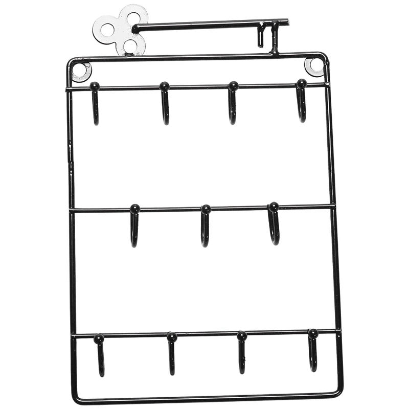 

Iron Wall Mounted Hooks 11 Hangers Decorative Key Holder Coat Hat Rack Home Decor Storage Organizer Key Holder Wall