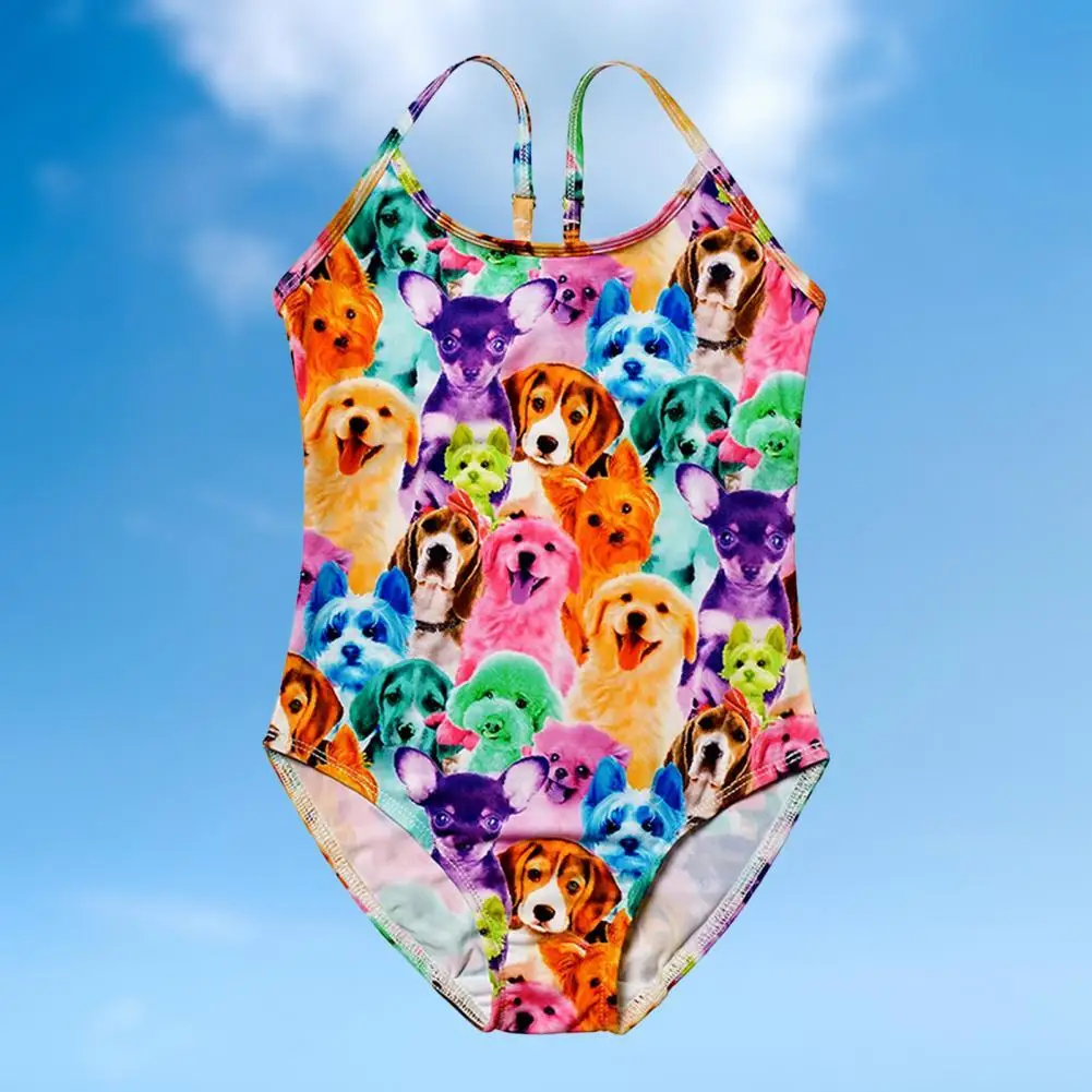 

Girls Beachwear Easy to Clean Colorful Ultra-thin Children Kids One Piece Adorable Swimsuit Girls Swimwear for Diving