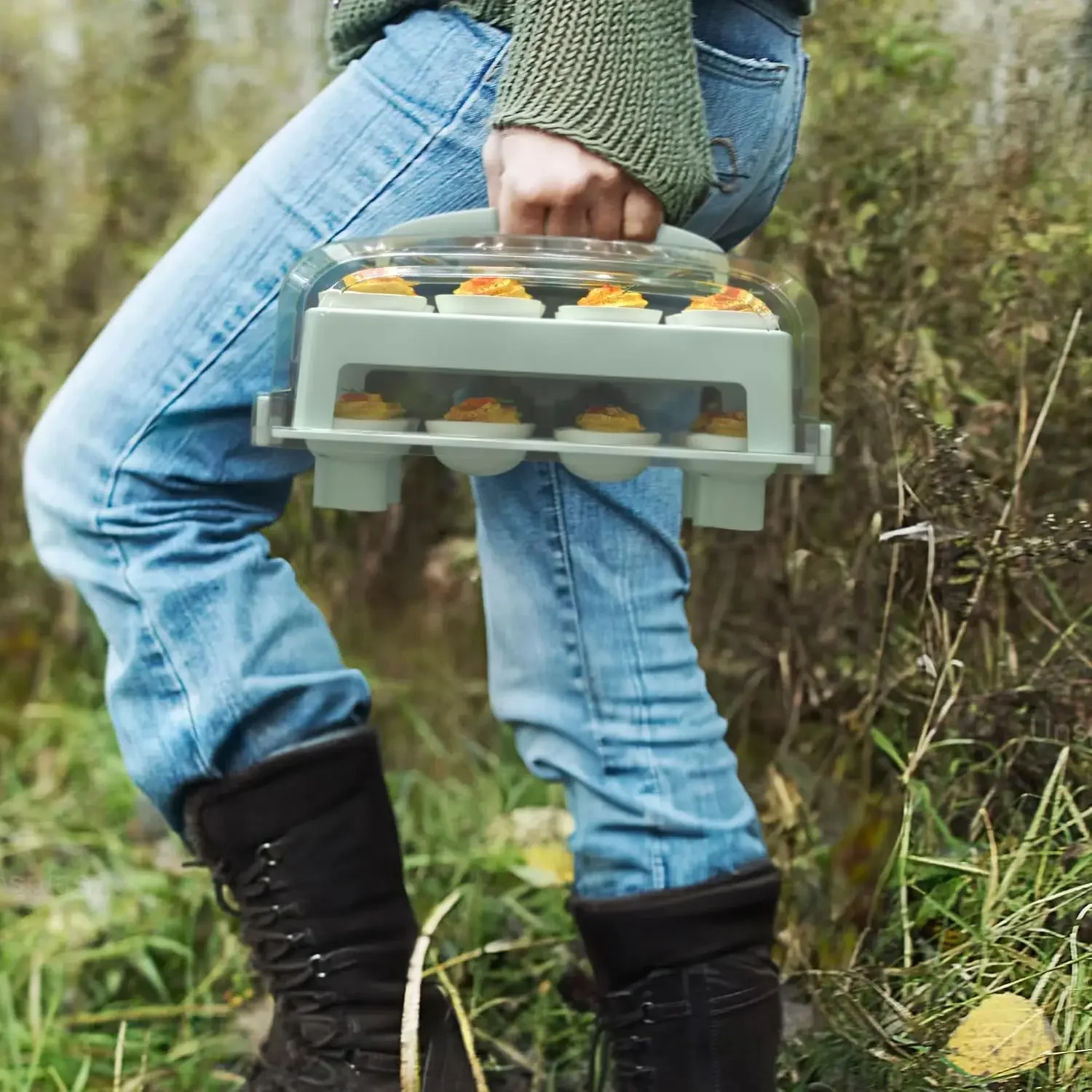 16 стандартных коробок для кексов органайзер держатель прочная Двухуровневая