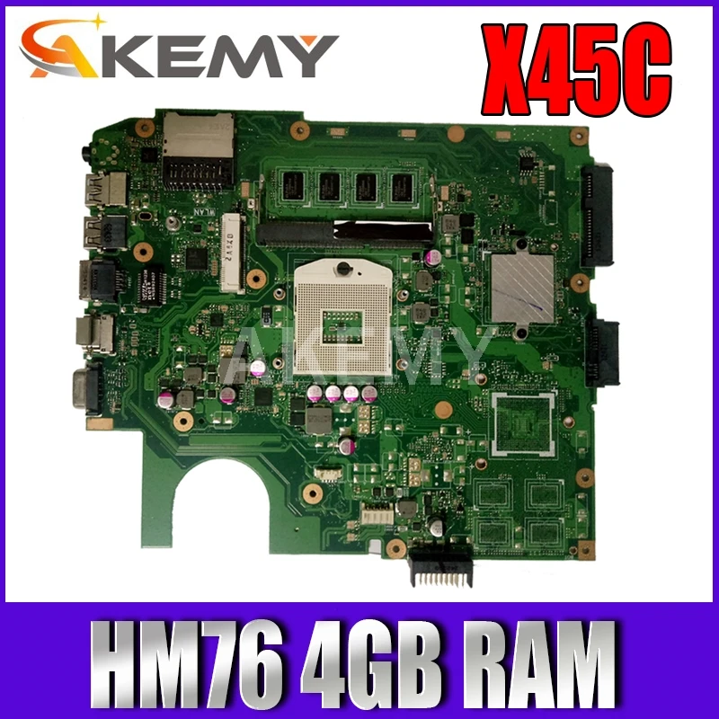 

Материнская плата X45VD для ноутбука ASUS X45C X45VD X45V X45, оригинальная материнская плата 4G RAM 100%, протестированная работа