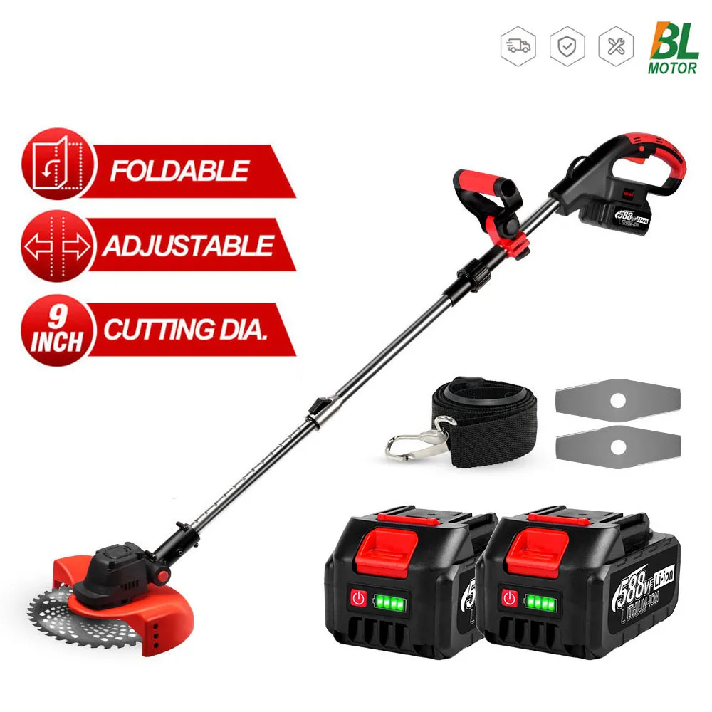 Электрическая Газонокосилка 4000 Вт, 36000 об/мин, бесщеточная, беспроводная, складная, для ухода за садом, под батарею Makita 18 в