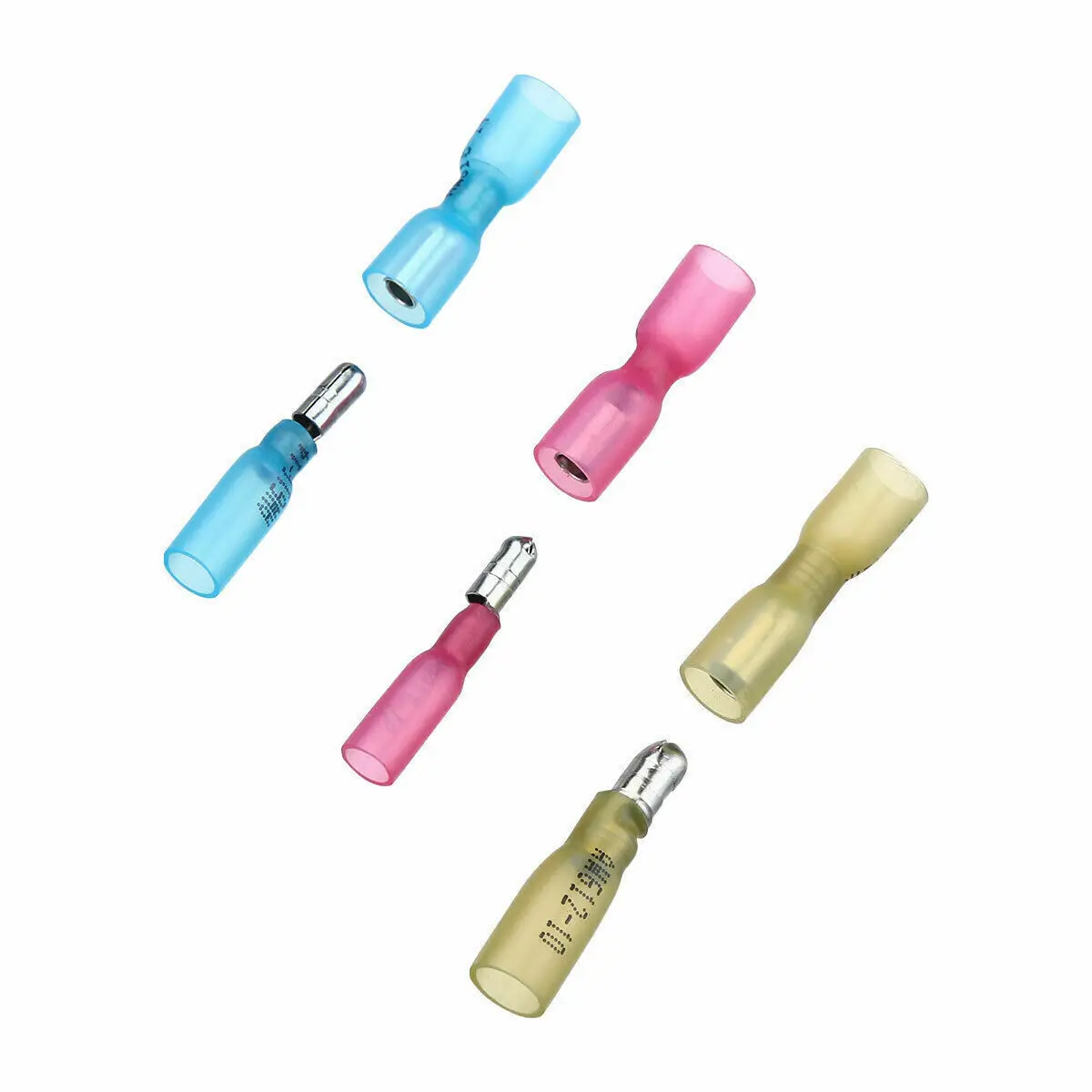 100 шт. термоусадочная пуля женский и мужской провод комплект обжимных клемм для