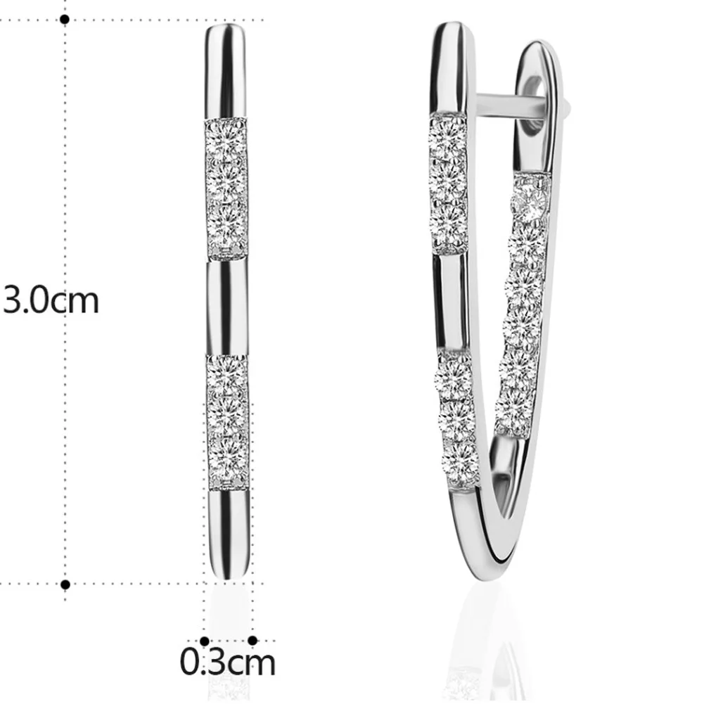 

V-shaped earrings female cold wind zircon earrings trinkets